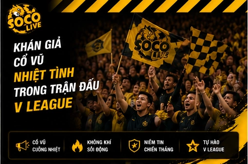 Khán giả cổ vũ nhiệt tình trong trận đấu V League